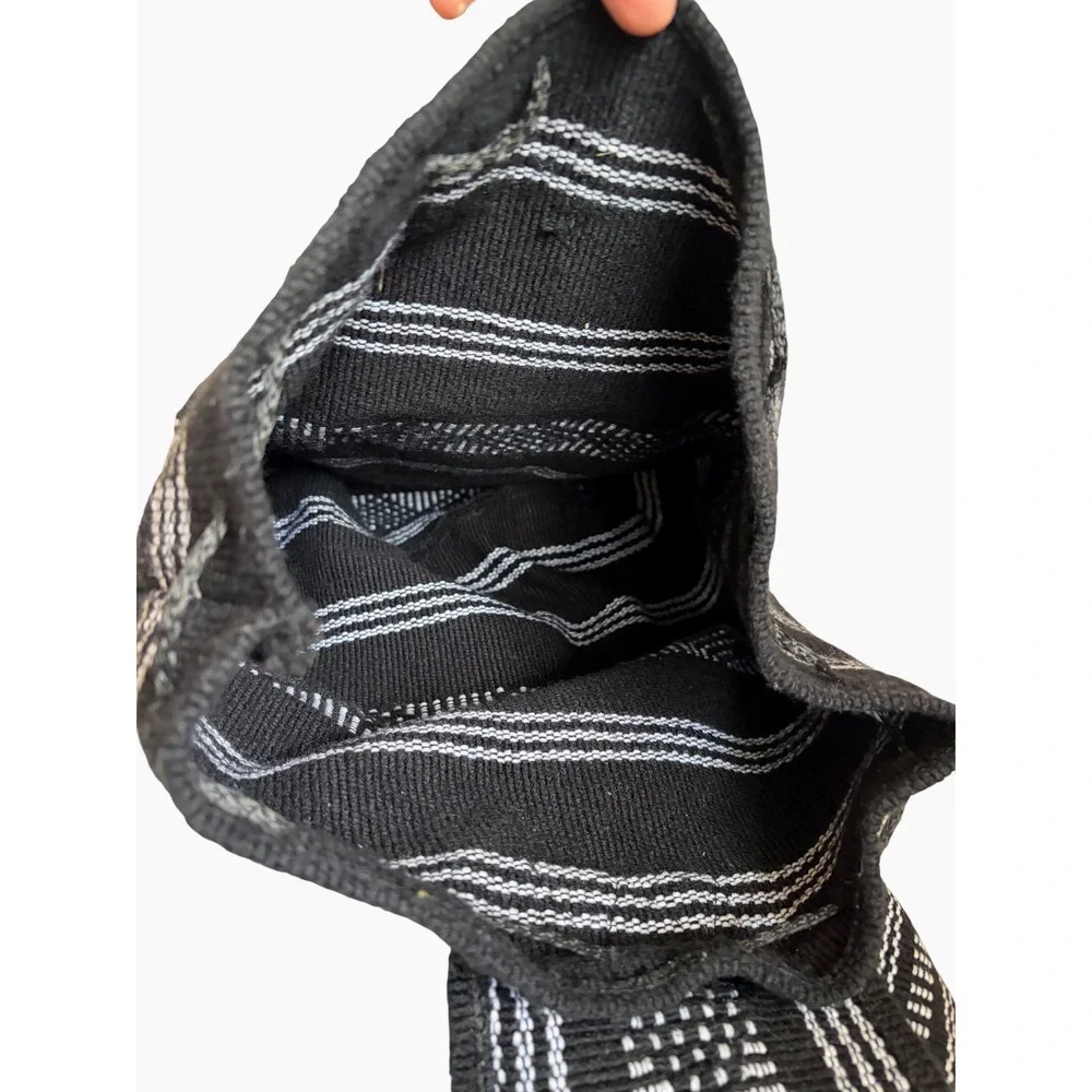 Pinzon Black White Woven Baja Stripe Backpack‎ Bohemian DO NOT Buy